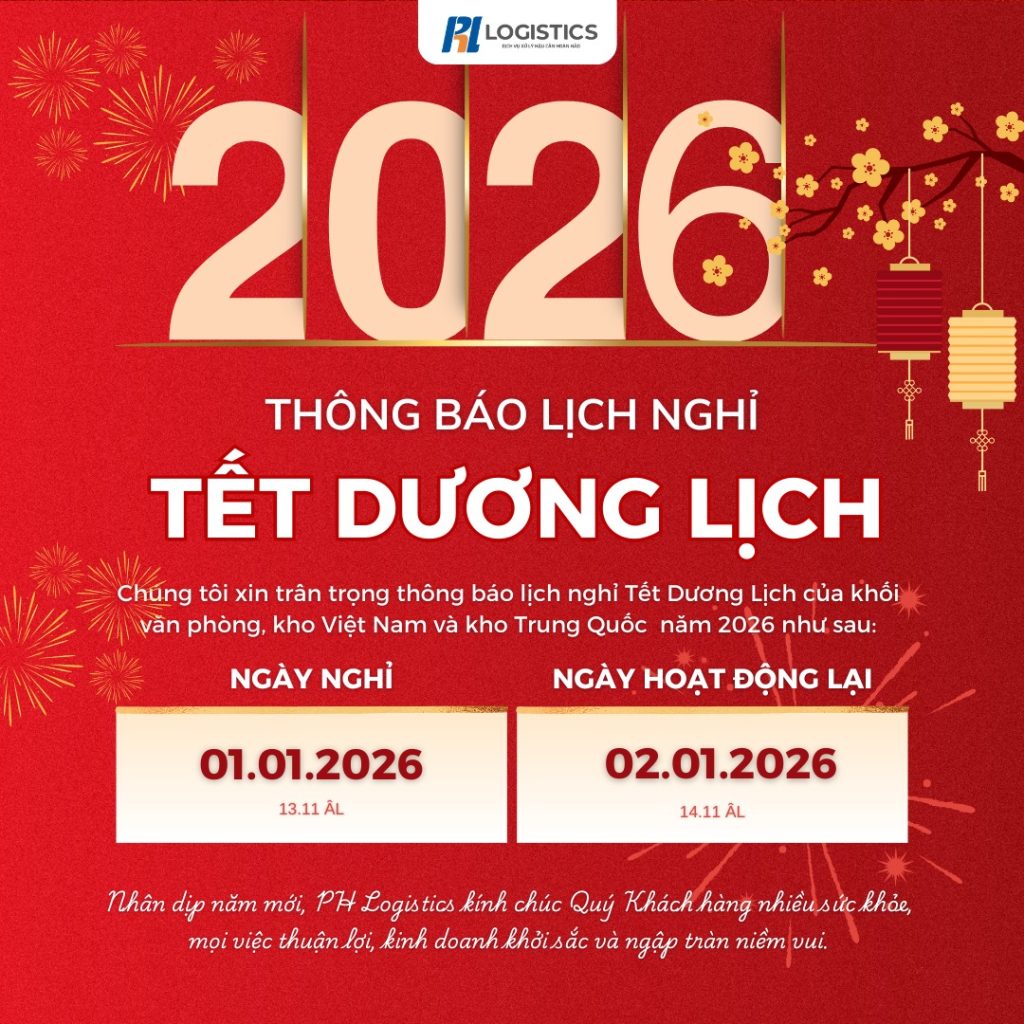🔔 PH LOGISTICS THÔNG BÁO LỊCH NGHỈ TẾT DƯƠNG LỊC